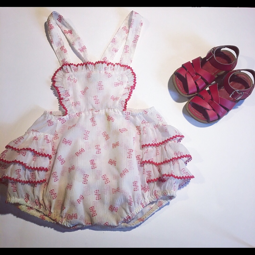 Vintage Little Craft Sheer 
Ruffle Butt Romper